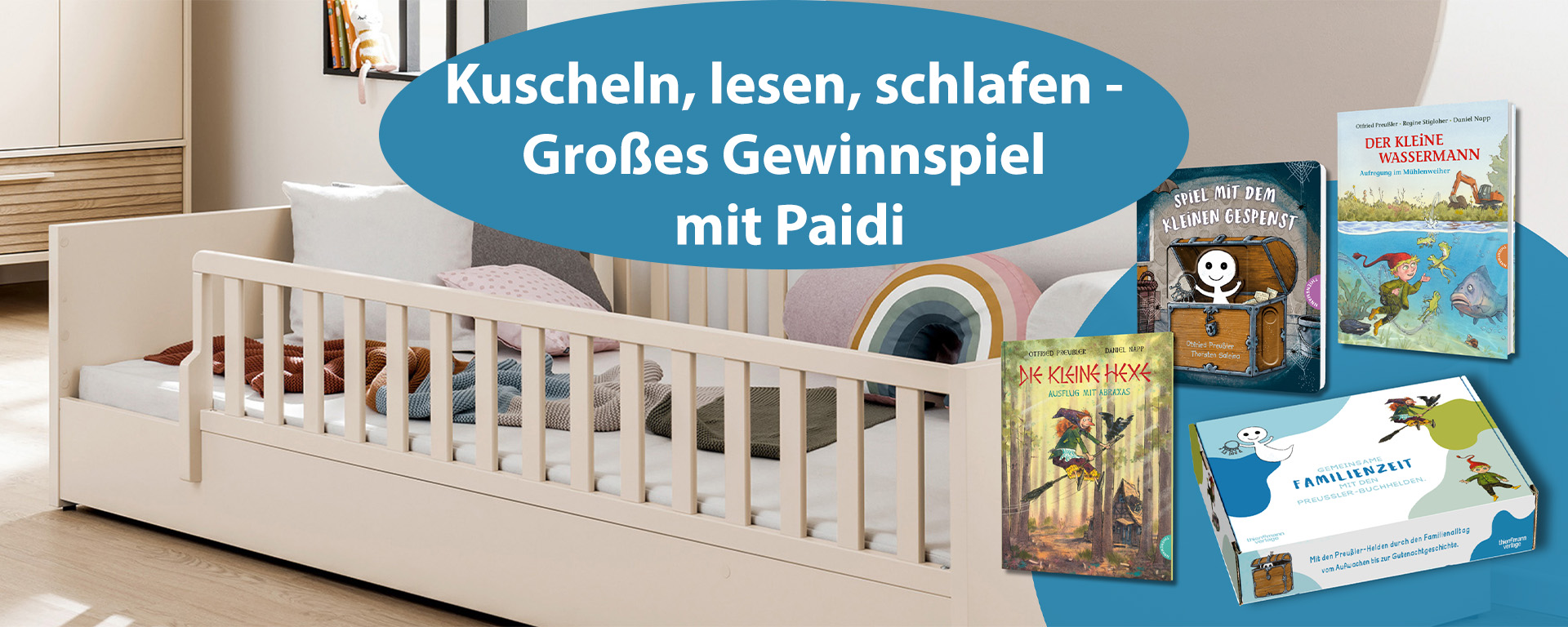 Das kleine Gespenst und der kleine Wassermann nebeneinander