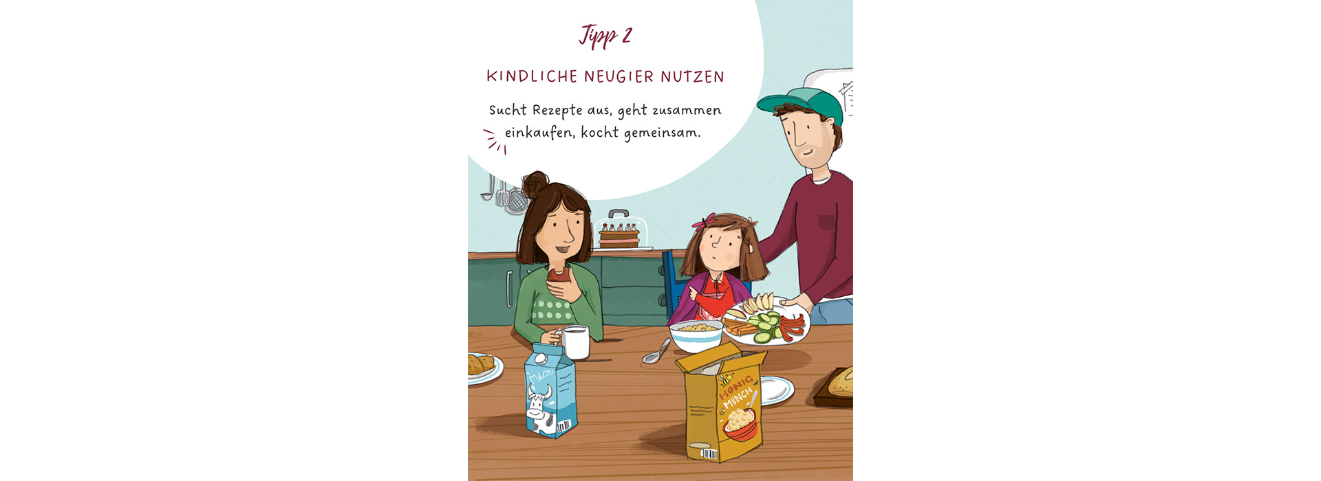 Eltern mit Kind am Essenstisch