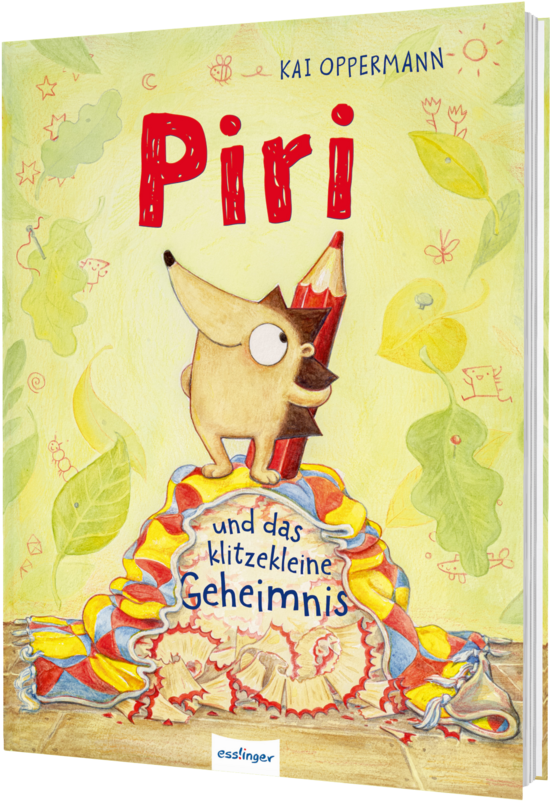 Das Buchcover zeigt einen fröhlichen Igel mit großem Auge, der auf einer bunten, gewundenen Decke sitzt. Im Hintergrund sind verspielte Blumen und Pflanzen in sanften Farben zu sehen.